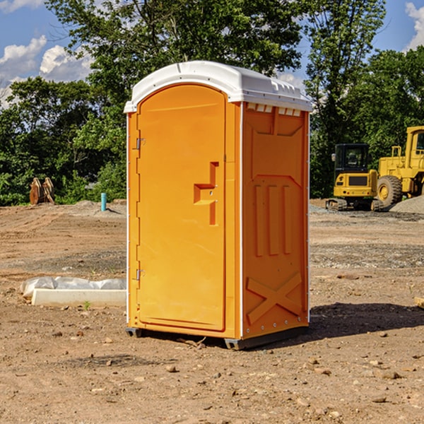 how often are the portable toilets cleaned and serviced during a rental period in Young